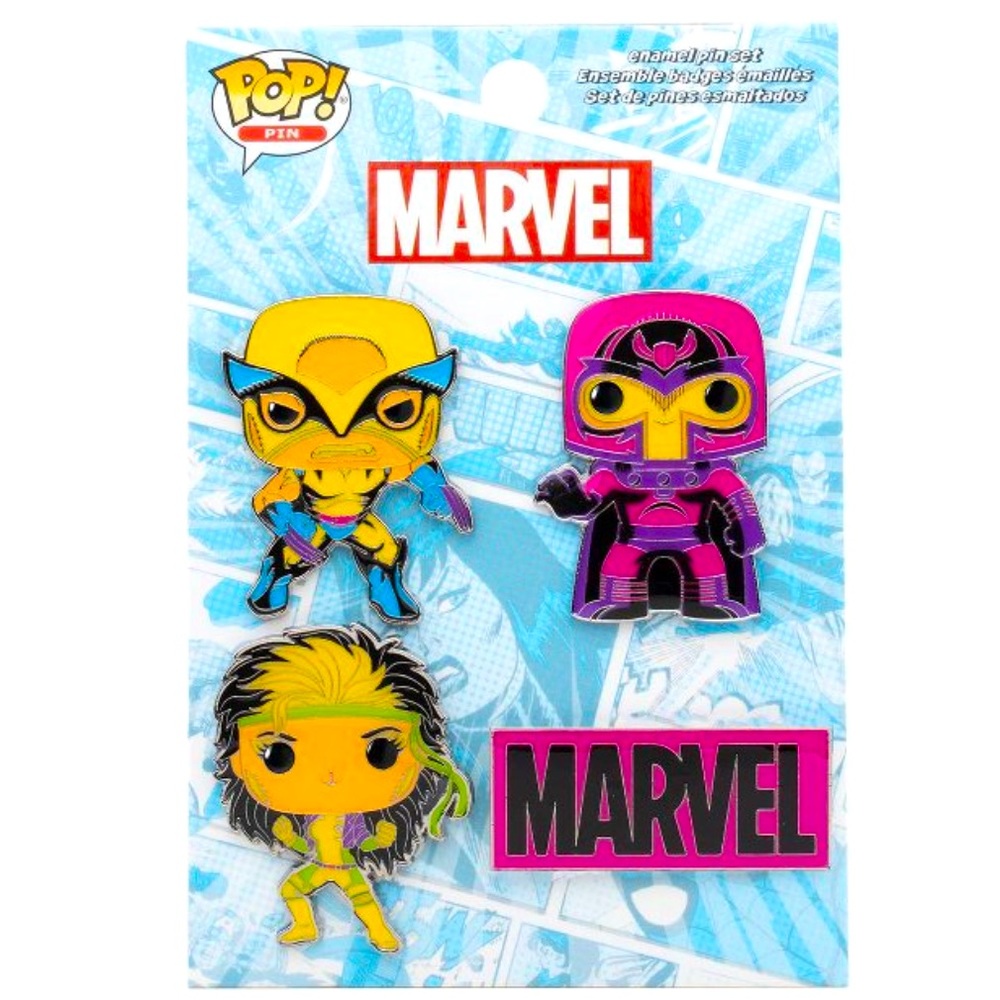 Funko Marvel X-men Blacklight 4-pack enamel pins